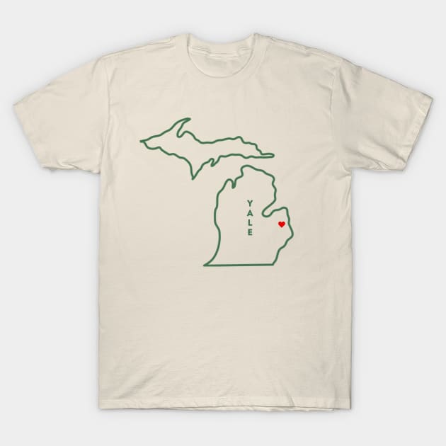 Yale MI Love (Dk Green) T-Shirt by TorrezvilleTees